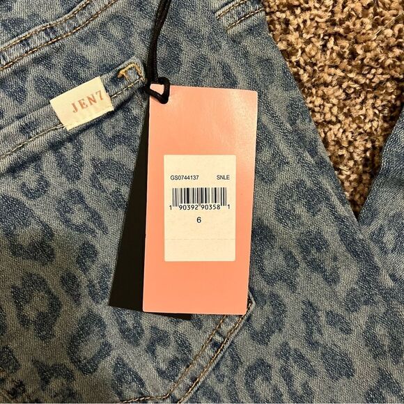 Jen7 by 7 for All Mankind Ankle Skinny - Sunrise Leopard - Picture 10 of 12